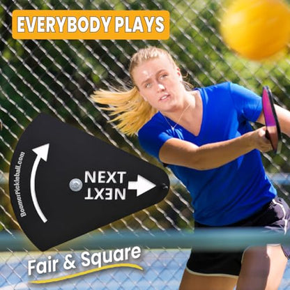 Pickleball “Next-Up” Tracker, A Spin & Point Pickleball Paddle Rack Accessory for Tracking Players “Next-Up” on The Courts