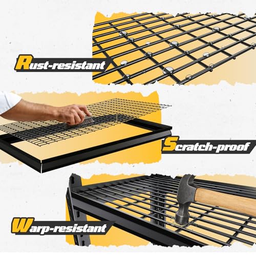 Garage Shelving Heavy Duty Storage Shelves Adjustable 5 Tier Metal Shelving Unit Industrial Utility Shelf Storage Rack for Garage Basement Kitchen Storage Organization - size: 63"H x 27.7"W x 11.8"D