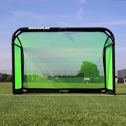 QuickPlay Pro Alu Training Soccer Goals - Portable Pop Up Soccer Goals with Aluminum Frame, Backyard Soccer Nets for Kids Soccer & Soccer Training Equipment with 10-Second Foldable Packdown