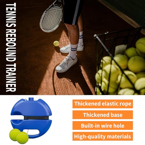 Tennis Trainer Rebound Ball with 2 String Balls, Tennis Pro Trainer, Portable Tennis Training Equipment, Tennis Rebounder Kit - Ideal for Beginners Sport Exercise