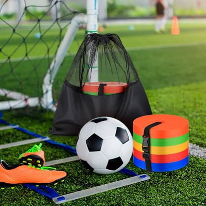 Silipull 6 inch Flat Cones Spot Markers Non-Skid Floor Hole Soccer Cones Field Court Spot Markers Flat Discs Soccer Training Equipment for Football Sports Speed Agility Practice