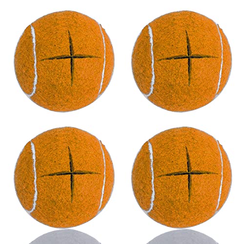 Premium Precut Tennis Balls Walkers 4 Pcs Balls with Precut Opening for Easy Installation,Walker Accessories for Seniors Fit Most Walkers,for Furniture Legs and Floor Protection - color: Orange