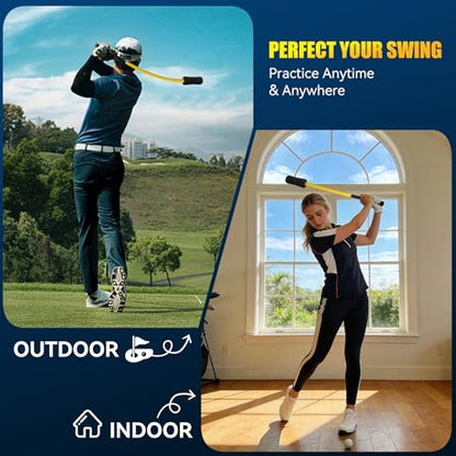 MIKOSI Golf Rope Swing Trainer - Ultra-Light, Safe & Soft EVA Swing Rope Design, Golf Warm Up & Practice Stick, Real Swing Feel & Effective Practice, Natural and Fluid Swing Tempo, Beginner-Friendly