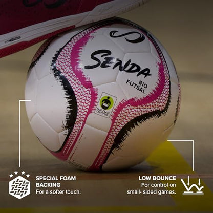 Senda Rio Premium Training Low-Bounce Futsal Ball, Fair Trade Certified - color: Pink, size: 3