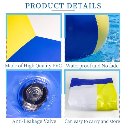 60 Inch Giant Inflatable Beach Volleyball Balls Large PVC Jumbo Beach Sports Balls Toys for Outdoor Activity Party Favors