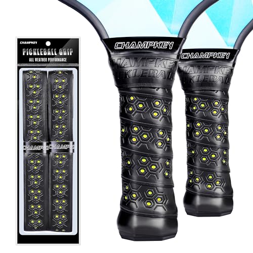 CHAMPKEY Professional Pickleball Paddle Grip Tape 2 Pack - All Weather Performance Pickleball Racket Grip - Improve The Feel and Convergence Characteristics - color: Yellow