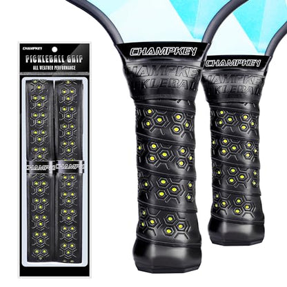 CHAMPKEY Professional Pickleball Paddle Grip Tape 2 Pack - All Weather Performance Pickleball Racket Grip - Improve The Feel and Convergence Characteristics - color: Yellow