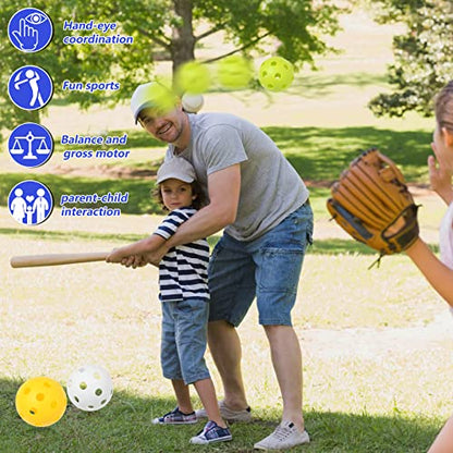 Plastic Practice Baseballs 9 inch with Mesh Bag [Anti-Crack] Soft Training Baseball Balls Hitting Batting Indoor Outdoor Lightweight Hollow for Team Drills Coaching - color: White 6 Pack