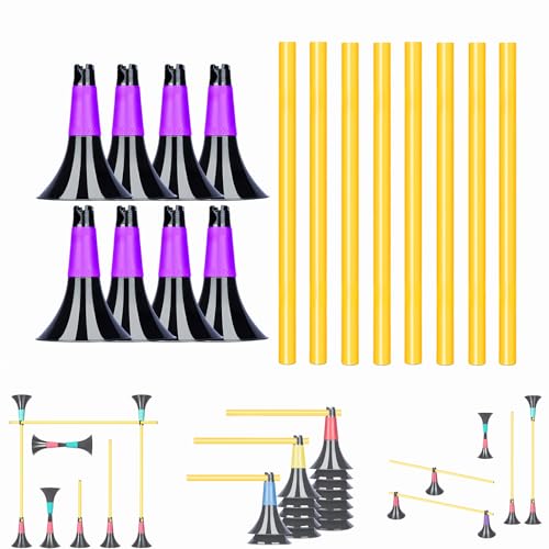 Basketball Training Cones and Agility Poles Set, 8pcs Cones with Anti-Slip Silicone Sleeve & 8pcs 19.7" Poles, Heavy Duty Soccer Training Equipment for Dribbling Drills and Speed Hurdles - color: Purple
