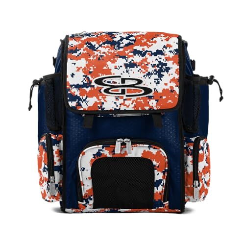 Boombah Mini Superpack Bat Bag PS-9014-3001C23 Digital Camo Navy/Orange - color: Navy/Orange_C23