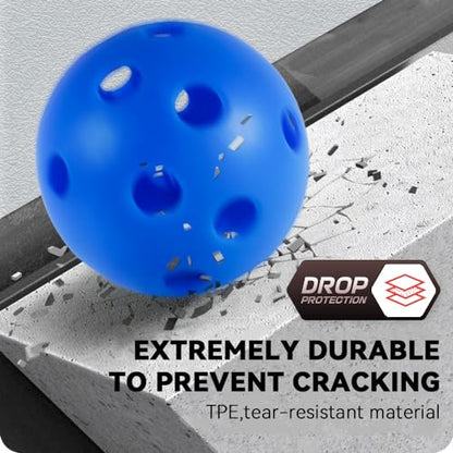 Indoor Pickleball Balls - 4/6 Pack 26 Holes - USAPA Standard - High Resilience & Durability Blue Balls