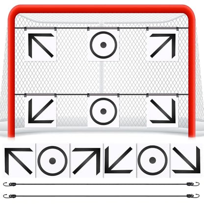 Outus 8 Pcs Hockey Shooting Net Targets for Hockey and Lacrosse Training Aid Lacrosse Goal Targets Tool and Training Equipment for Adult Goalie Practice Shot Accuracy Improving