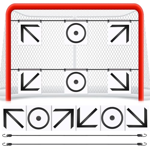 Outus 8 Pcs Hockey Shooting Net Targets for Hockey and Lacrosse Training Aid Lacrosse Goal Targets Tool and Training Equipment for Adult Goalie Practice Shot Accuracy Improving