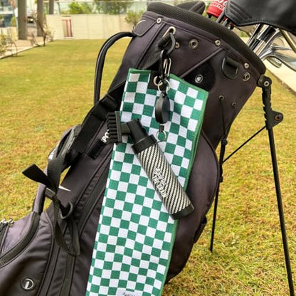 Golf Bag Accessories for Men – Golf Club Water Brush, 50 Golf Tees, Divot Tool & 12x20 Inch Towel - Golf Gifts for Men, Mens Golfing Gifts, Golf Essentials for Men, Golf Accessories Kit - style: Water Club Brush
