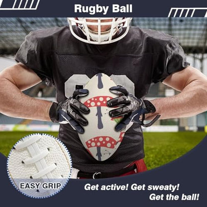 SYtrade Recreational Football Game Footballs PU Composite Leather Footballs for Training Indoor Outdoor - color: Mushroom Snail Khaki
