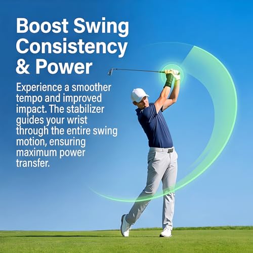 Golf Wrist Training Aid Golf Wrist Brace to Correct Wrist-Angle Golf-Alignment Aid for Beginners and Pros to Improve Swing Technique (25x15x1.8 cm)