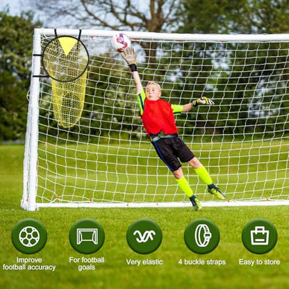 Football Target Net, 16" Easy-to-Attach Soccer Goal Net, Soccer Target Goal for Shooting Training, Improves Accuracy, for Shooting Accuracy Training, Fits Most Standard Goals - style: 2PCS