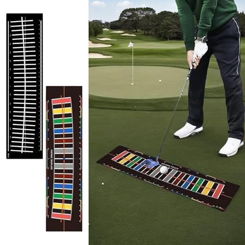 Crystal Velvet Golf Putting Training Mat, Arc Hitting Pad Simulator Alignment Training Aid for Golf Practice - color: B