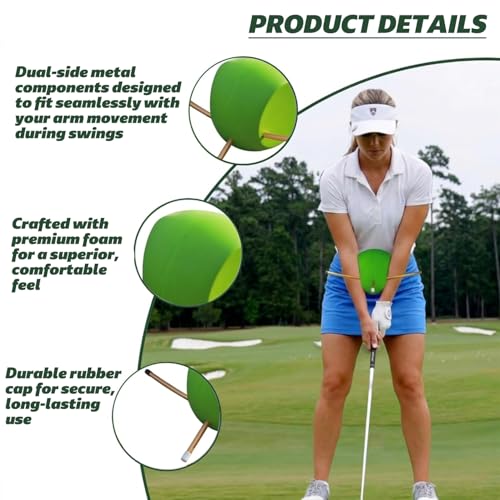 3-in-1 Golf Training Aids Set Grip Trainer Club, Sure Stance & Smart Ball for Hand Position, Swing Accuracy, Posture Correction & Balance - for Indoor/Outdoor Practice, All Levels (Right Handed)
