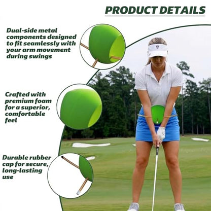 3-in-1 Golf Training Aids Set Grip Trainer Club, Sure Stance & Smart Ball for Hand Position, Swing Accuracy, Posture Correction & Balance - for Indoor/Outdoor Practice, All Levels (Right Handed)