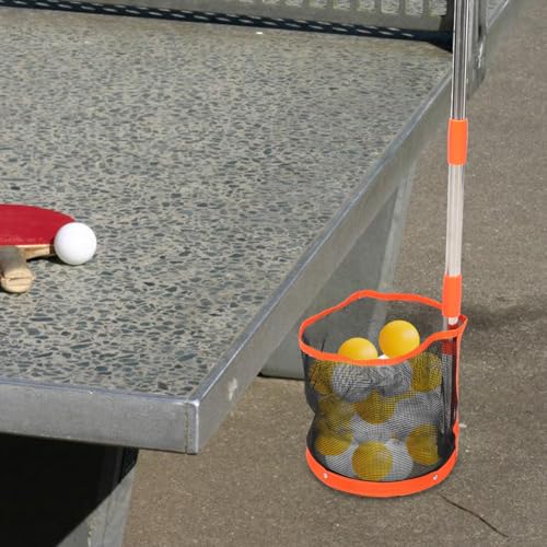 POPETPOP Table Tennis Ball Picker Adjustable 39-Inch Long Handle Lightweight Sports Ball Collector Convenient Table Tennis Tool for Practice and Game