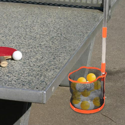 POPETPOP Table Tennis Ball Picker Adjustable 39-Inch Long Handle Lightweight Sports Ball Collector Convenient Table Tennis Tool for Practice and Game