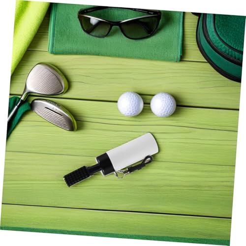 Golf Club Brush Cleaner with Press-Activated Water Spray Bottle 5oz, White Golf Grip Scrubber for Maintenance and Cleaning Accessories for Golfers