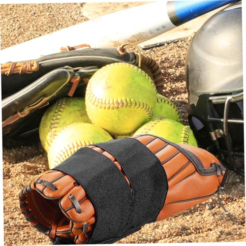 BESPORTBLE Baseball Gloves Strap with Adjustable Elastic Band Nylon Wrap for Baseball Gloves for Catching and Protection