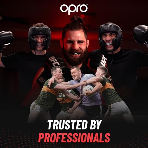 OPRO Instant Custom-Fit Mouthguard – Dentist Level Gum Shield Adult and Kids – OPRO Mouth Guard Boxing and MMA, Self-Fit Gum Shield Rugby – Maximum Protection with Dental Warranty (White/Gold) - color: White/Gold, size: Youth (Under 10)
