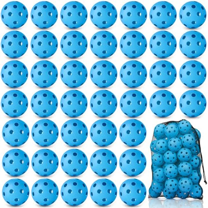 Coopay 14/48 Pack Practice Baseball Softball, Plastic Training Balls Lightweight Hollow Limited Flight Softballs for Hitting, Pitching, Batting Training Indoor Outdoor Use - color: Blue, style: 48 Pack
