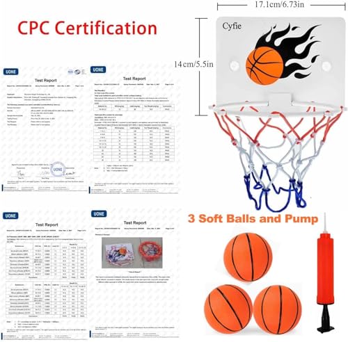 CYFIE Basketball Hoop Toddler, Bathtub Bath Toys for Office Desk Bathroom Slam Dunk Games, Suction Cup Basketball Hoop for Kids Girls Boys - color: Mini Basketball Hoop