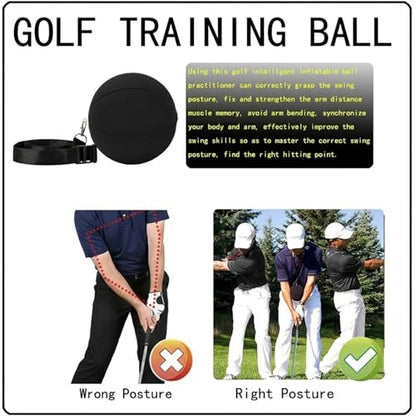 Golf Swing Trainer Training Set for All Levels, Golf Posture Correction Aids to Improve Swing Posture, Tempo and Shot Consistency - style: 6-Piece