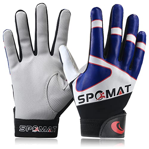 Youth Baseball Batting Gloves for Kids Boys Girls Ages 5-12 - color: Vibrant Blue, size: Youth XS/S (5.5in-6 in)