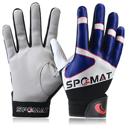 Youth Baseball Batting Gloves for Kids Boys Girls Ages 5-12 - color: Vibrant Blue, size: Youth XS/S (5.5in-6 in)