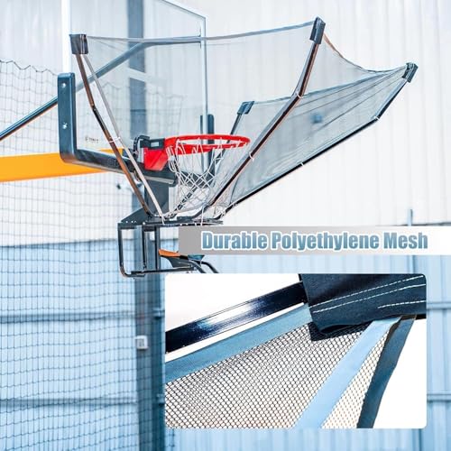Basketball Practice Network Wall-Mounted Basketball Hoops Return Attachment, Indoor Outdoor Basketball Shot Trainer Equipment Foldable, Adult/Teens/Child