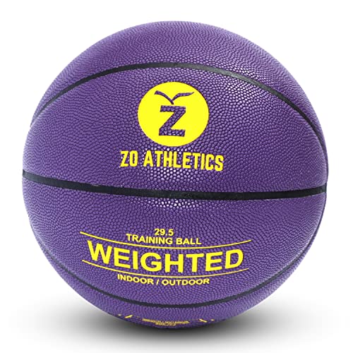 Zo Athletics Weighted Basketball - Workout Included on the 3lb Size 7 Heavy Basketball for Training and Dribbling Drills - Basketball Training Equipment for Teen Boys and Girls﻿ Basketballs - color: Los Angeles Purple