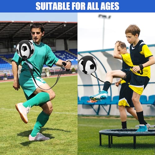 TOBWOLF Wrist Belt Solo Soccer Kick Trainer, Adjustable Handle Soccer Ball Trainers with String Fits Ball Size 3, 4, 5, Football Juggling Throwing Trainer for Adult/Youth to Enhance Ball Control Skill