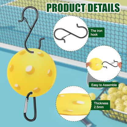 CroBlissful 6 Pcs Bag Hook for Fence Baseball Football Basketball Tennis Team Gifts Bag Clip Sports Backpack Buckle with Acrylic Board for Bat Water Bottle Player Lover Gifts - color: Yellow and Red