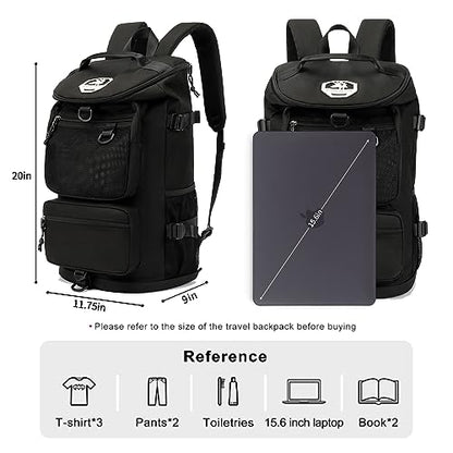 Solid color gym duffel bag backpack, wrestling bag,with shoe compartment, 4 kinds of back method waterproof travel sports walking laptop Lightweight (B-Black) - color: B-Black