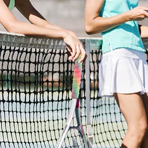 INOOMP 10pcs Tennis Racket Grip Tape Rainbow Color Badminton Grip Tape Anti Slip Absorbent Sweat Pu Racquet Handle Grip Tennis Overgrip for Rackets