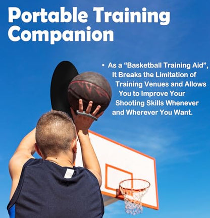 Basketball Shooting Trainer - Adjustable Hand Placement Corrector Eliminate Off-Hand Interference with Bonus 5.3" Shooting Aid - Basketball Training Equipment Accessories - size: Large