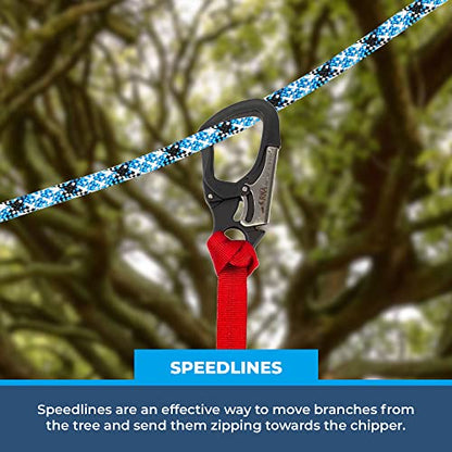 RNA Rock-N-Arbor Squatch Draw Speed Line Slings, 1-Inch Nylon Speed Line with Double-Action Snap Hook, Arborist and Rigging Gear - size: 6-Pack