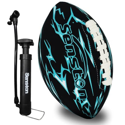 Senston Waterproof Durable Football for Pool 9.25 Inch Pool Football for Swimming Neoprene American Footballs - color: Blue