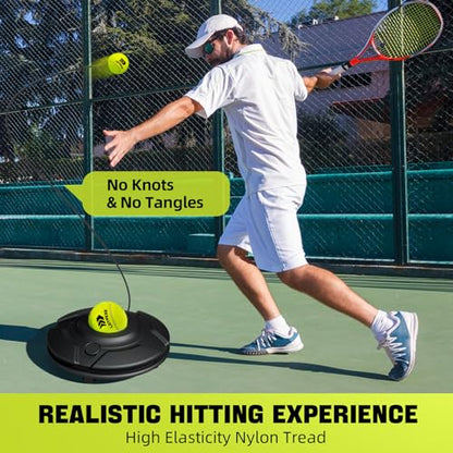 Tennis Trainer Set Tennis Practice Rebounder with String Solo Tennis Trainer Practice Equipment Several Replacement Rebound Balls Portable Tennis Practice Equipment for Adults Kids