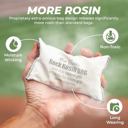 Hot Glove Rock Rosin - Extra Tacky Rosin with Easy Flow Bag for Max Rosin,ROZ-R