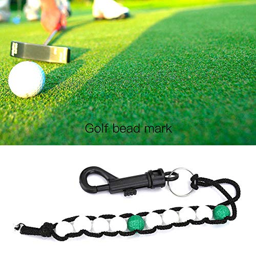 Seacloud 4Pcs Golf Beads Score Counter Stroke Count with Clip Keeper Putting Score Counters Hook to Belt Bag