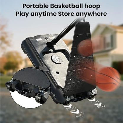 BACKYARD BLITZ Basketball Hoop,5.3-7.3FT &8-10FT Adjustable Basketball Hoop Outdoor,44in&48in Backboard Portable Basketball Goal