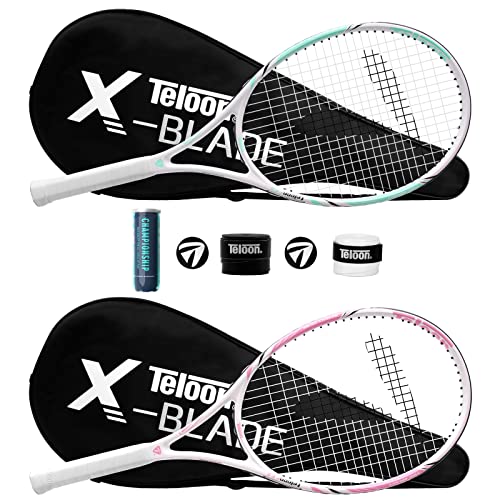 Teloon Tennis Rackets for Adults 2 pcs Recreational -27 inch Tennis Racquet for Men and Women College Students Beginner Tennis Racket.…