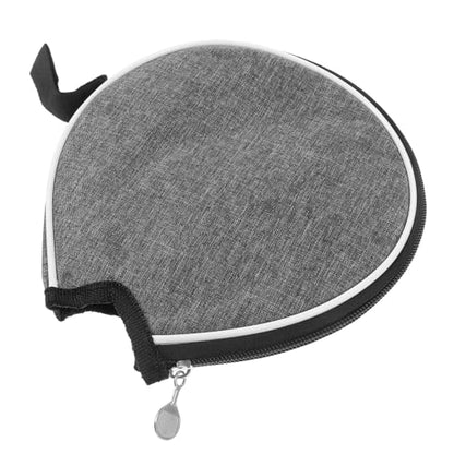 Table Tennis Racket Bag Paddle Case Gray Half-moon Protective Storage Cover Portable Sports Equipment Organizer for Table Tennis Players
