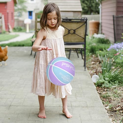 Kids Youth Basketball Size 4/5(25.5/27.5") Premium Rubber Basketball for Boys Girls Indoor Outdoor Pool Games Play(Best Gifts)